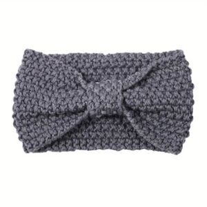 Blue Knitted Headband Elastic Wide Stretch Top Twist Ladies Hair Accessories